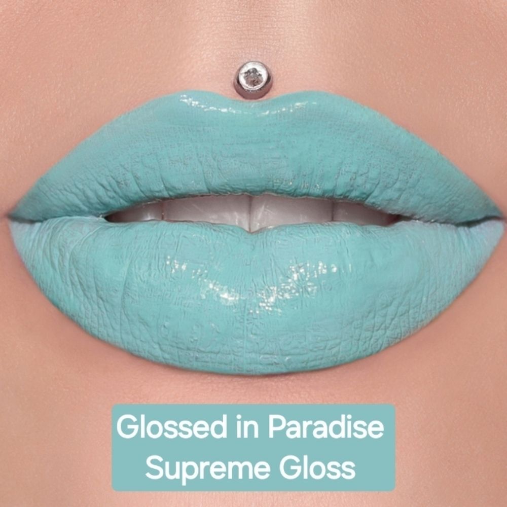 Jeffree Star Aqua Tiffany Blue Lip Gloss Glossed In Paradise Supreme Gloss